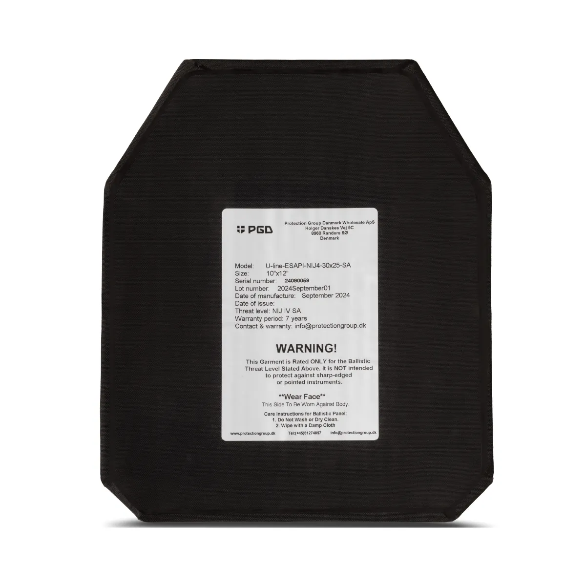 Керамічні бронеплити NIJ Level IV (ESAPI) PGD ​​U-line (комплект). Вага 5.9 кг. Розмір 25 × 30 см 2