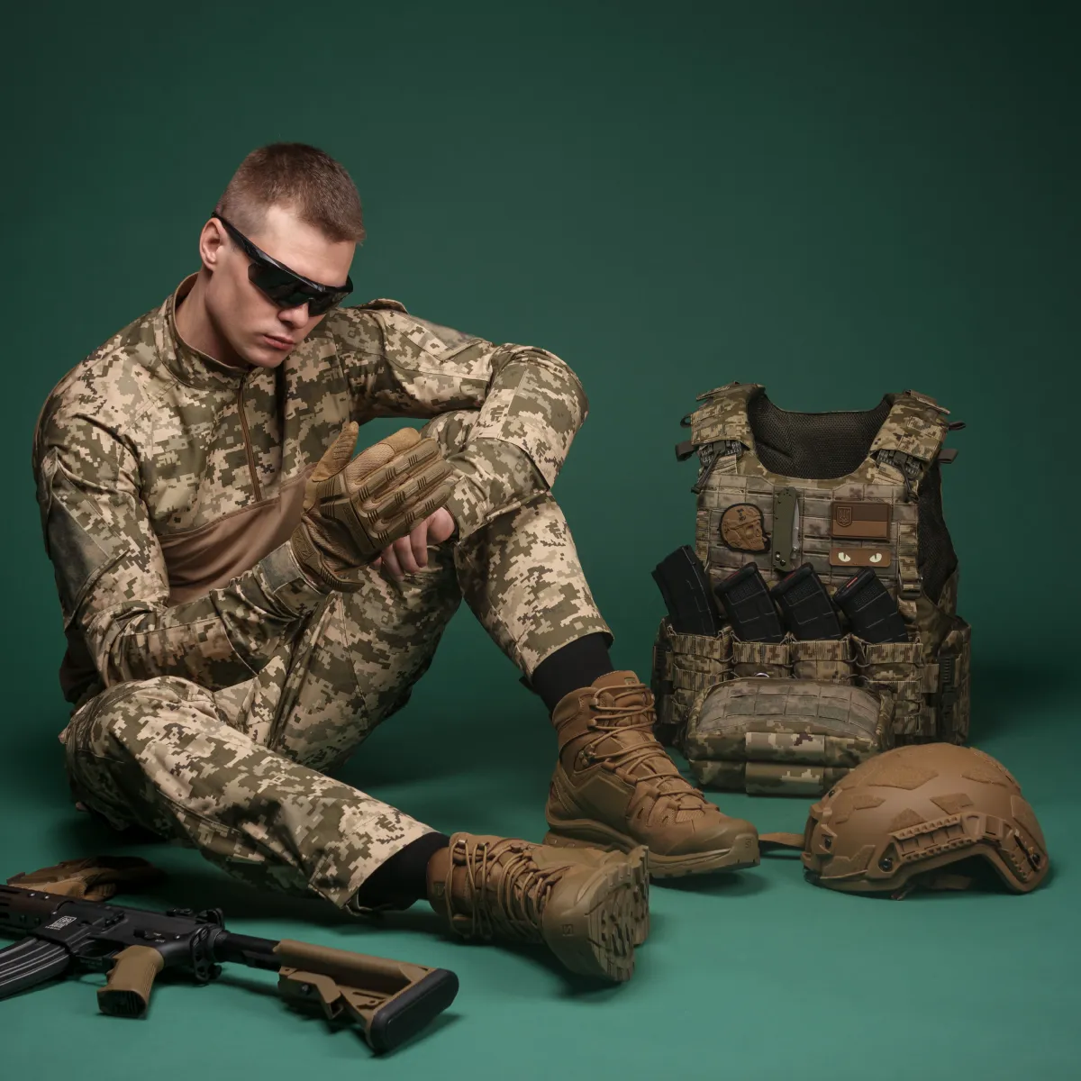 Тактична сорочка Core Combat Shirt, довгий рукав, комбіновані матеріали. Піксель (мм-14) 8