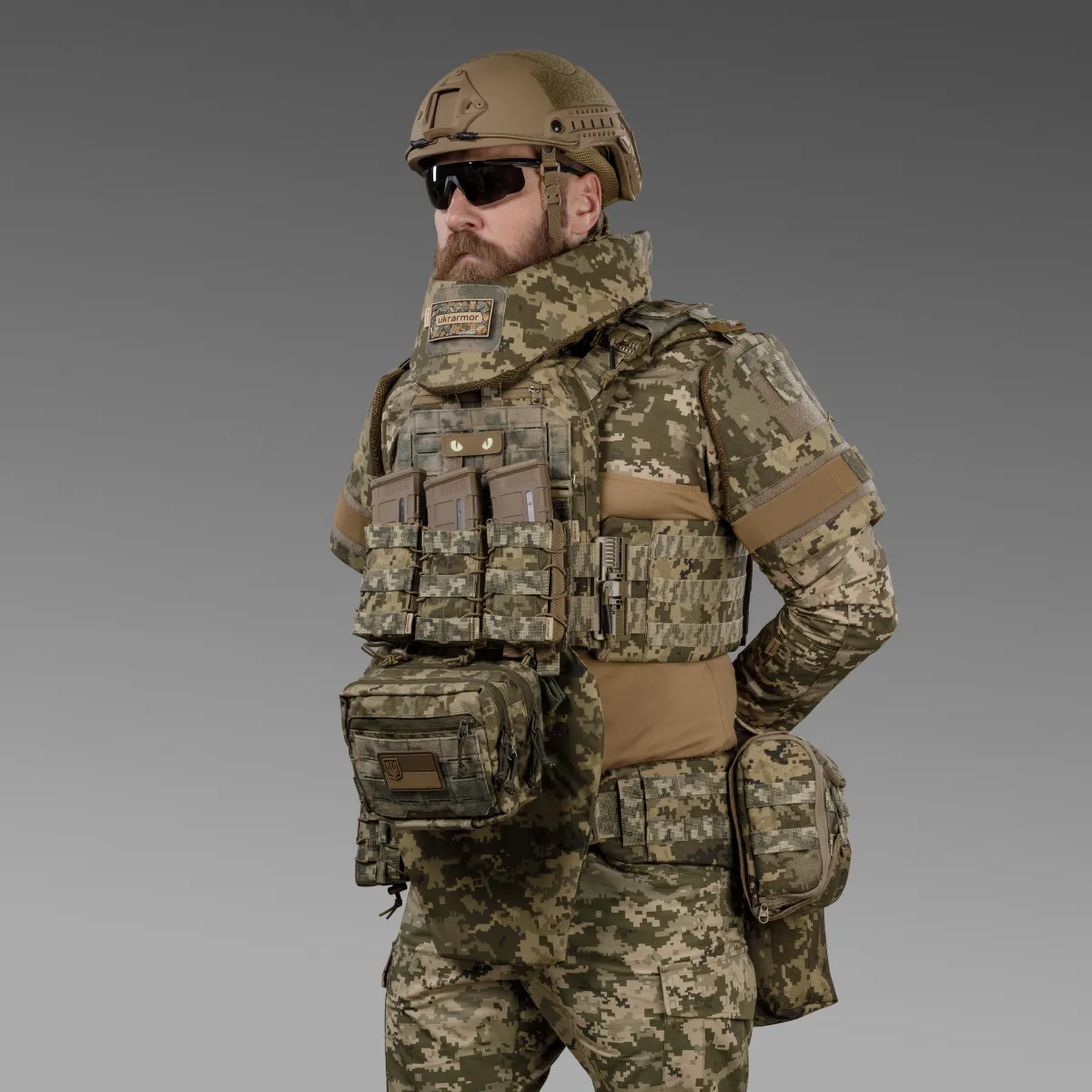 Плечовий захист з балістичними пакетами 2-го класу. STANAG 2920. Піксель (мм-14) 7