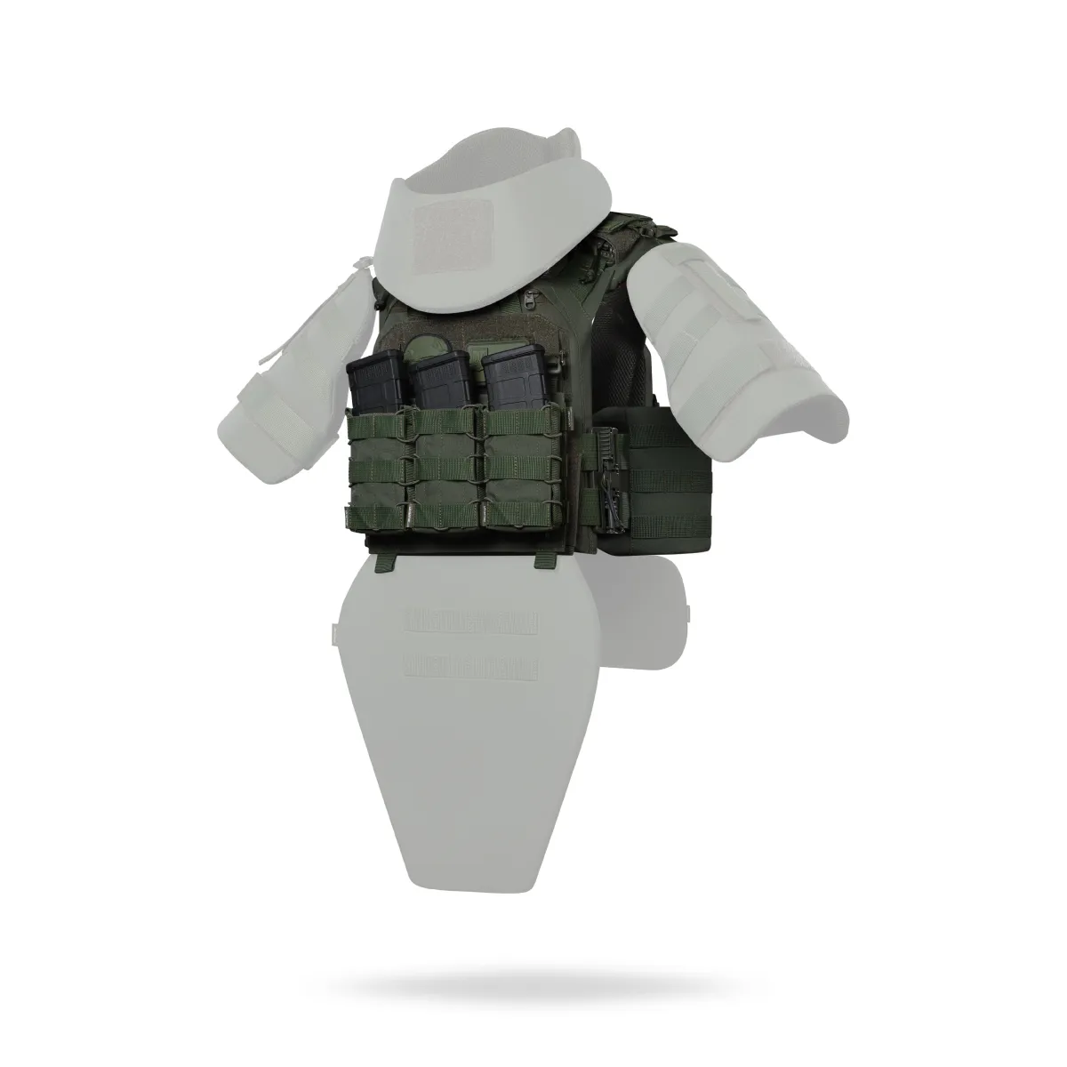 Плитоноска покращена (PRO) під бронеплити 25х30 см. Олива 3