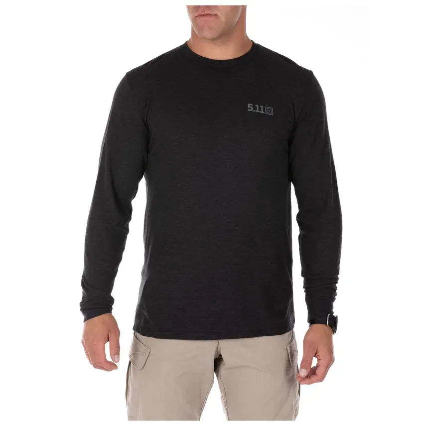 Кофта-лонгслив 5.11 Tactical Trublend Legacy Tee. Цвет black heather