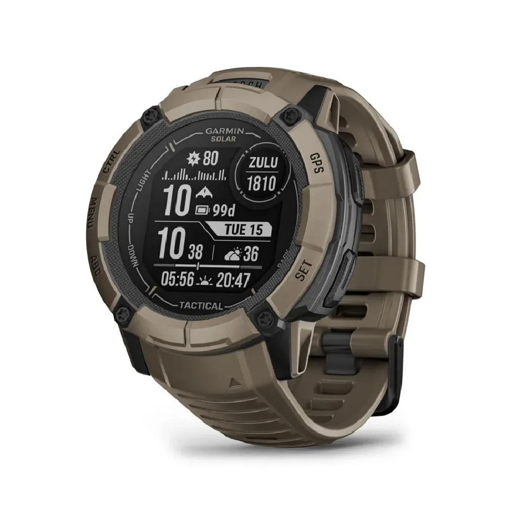 Годинник-навігатор тактичний Garmin Instinct 2X Solar Tactical (США). Койот