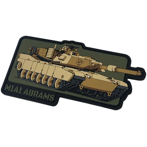 Патч (шеврон) «M1A1 Abrams» від Patch hunter. М’який ПВХ пластик. Койот 3