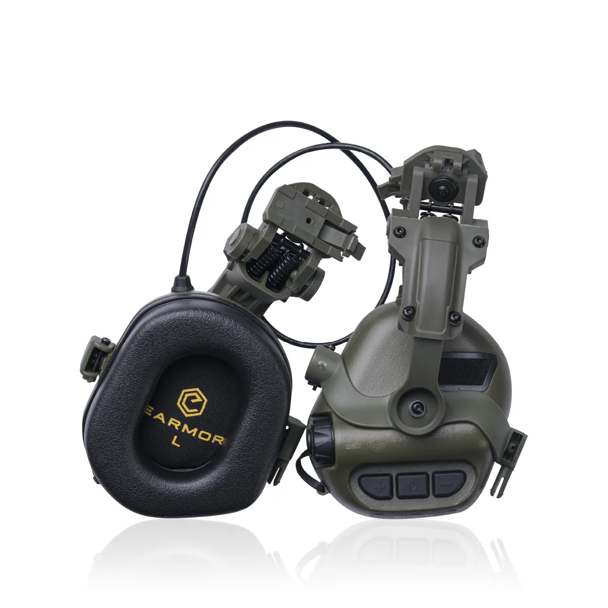 Кріплення адаптер для активних навушників на шолом. Олива 6