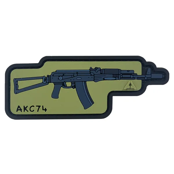 Патч (шеврон) «AKС 74» від А.Т.А.К.А. М’який ПВХ пластик. Олива