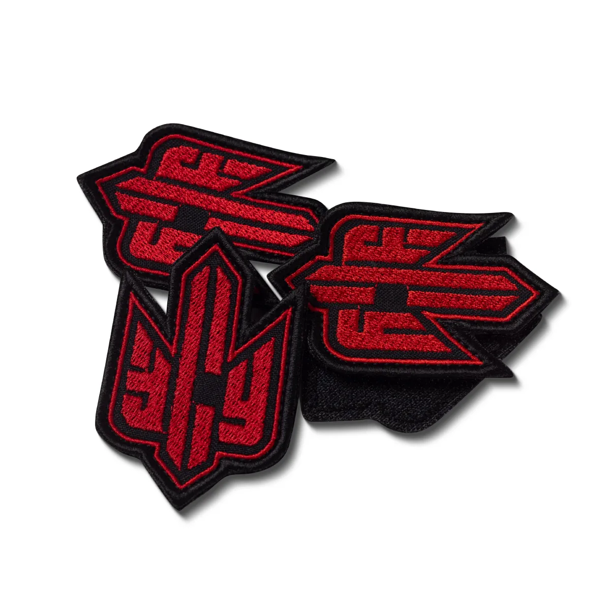 Шеврон (нашивка) Тризуб ЗСУ, 8.5х5.5 см. Червоно-чорний 3