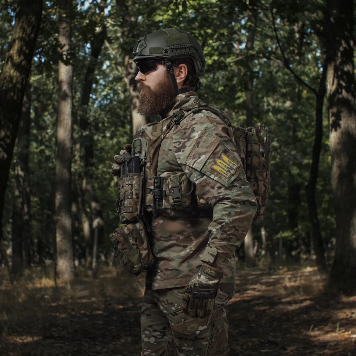 Потрійний підсумок під магазини АК/АR. Cordura 1000. Molle. Мультикам 7