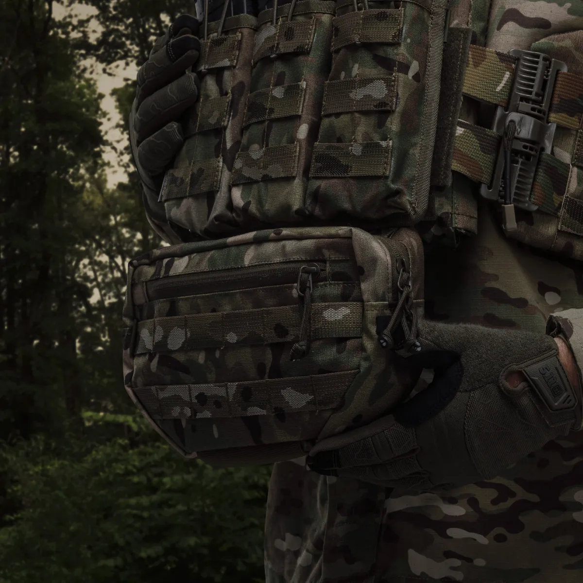 Сумка-напашник стандартна 2-го класу захисту. Матеріал Cordura 1000. Мультикам 5