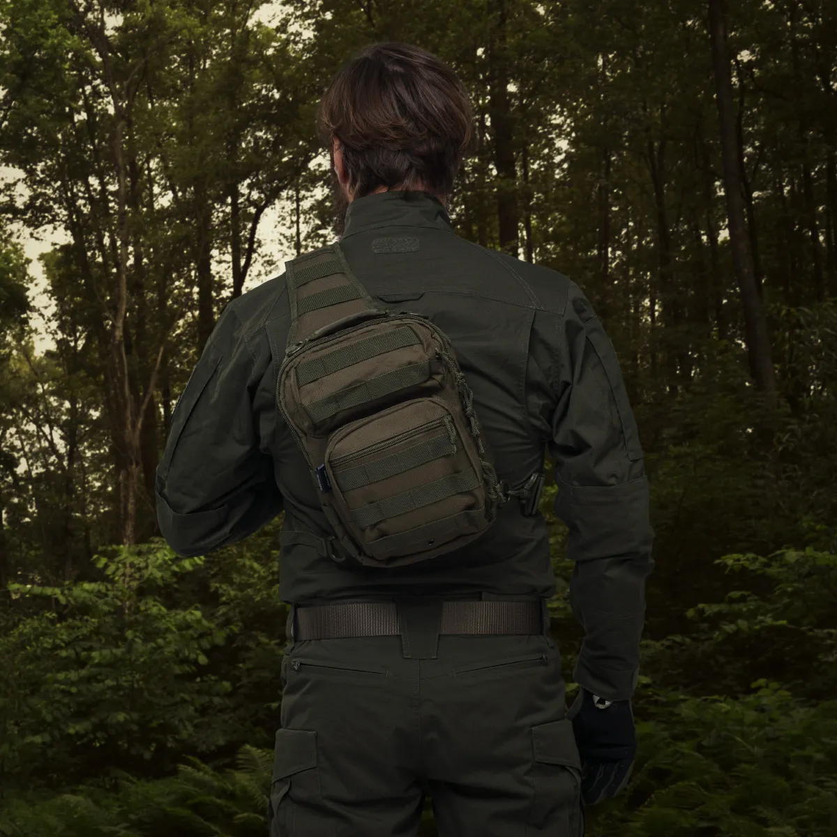 Рюкзак однолямковий Mil-Tec “One strap assault pack”. Олива. 7