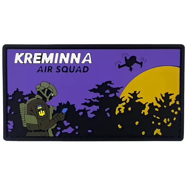 Патч (шеврон) «Kreminna Air Squad» від А.Т.А.К.А. М’який ПВХ пластик