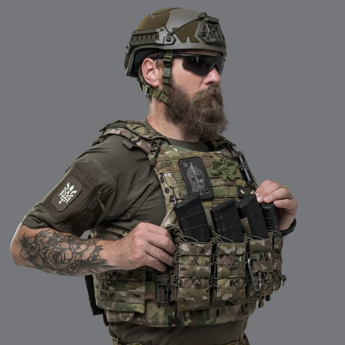 Бойовий бронежилет IBV-1. Вага 3.1 кг. Збільшена площа захисту. Мультикам. S/M 6