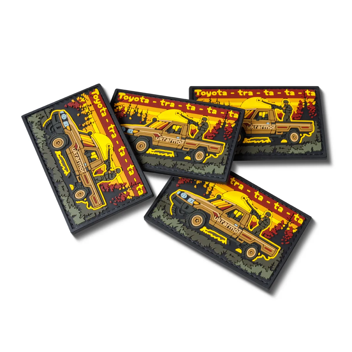 Патч (шеврон) “Toyota-tra-ta-ta-ta” від Ukrarmor. М’який ПВХ пластик 4