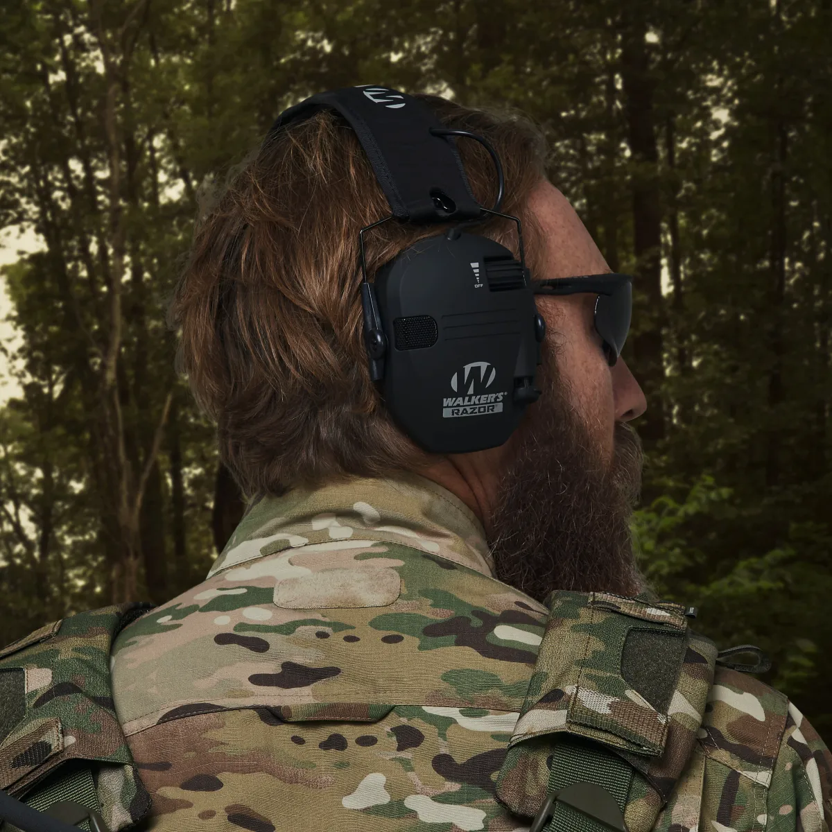 Активні навушники Walker's Razor Black (Чорний) з наголів'ям. Виробник США 8