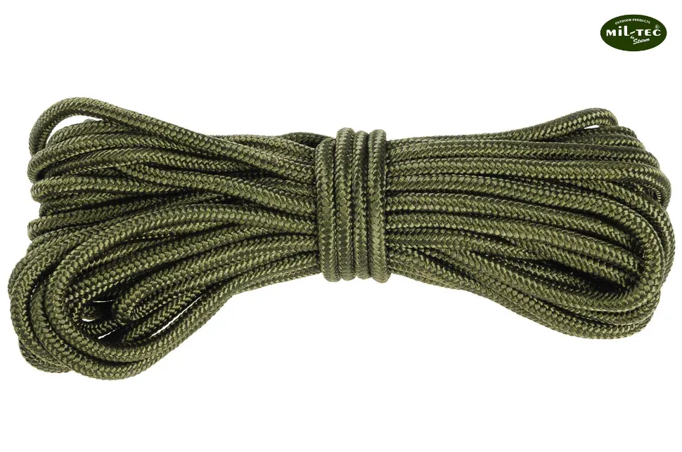 Мотузка MIL-TEC Commando Rope 15 м. Матеріал Поліпропілен. Олива 6