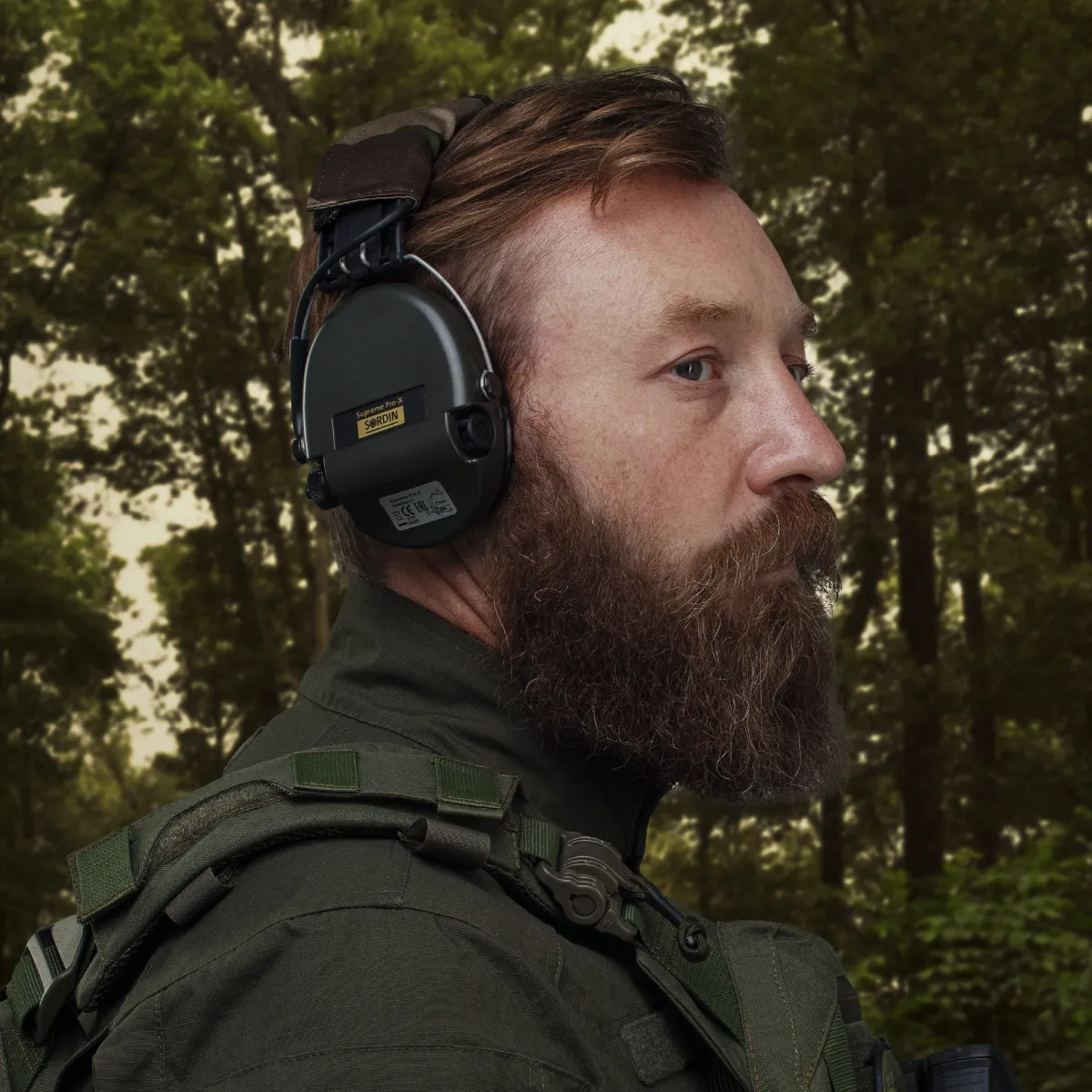 Активні навушники Sordin Supreme Pro-X Green. Наголів'я Мультикам 3