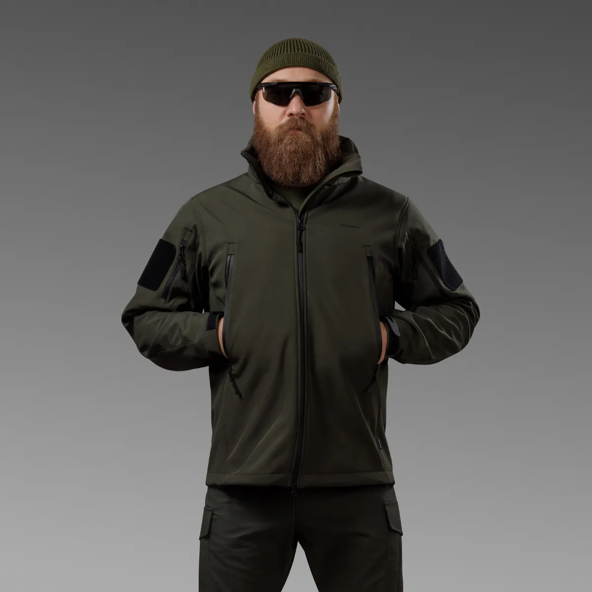 Комплект одягу Softshell Hawk Jacket & Pants. Захист від вітру та вологи. Олива 11