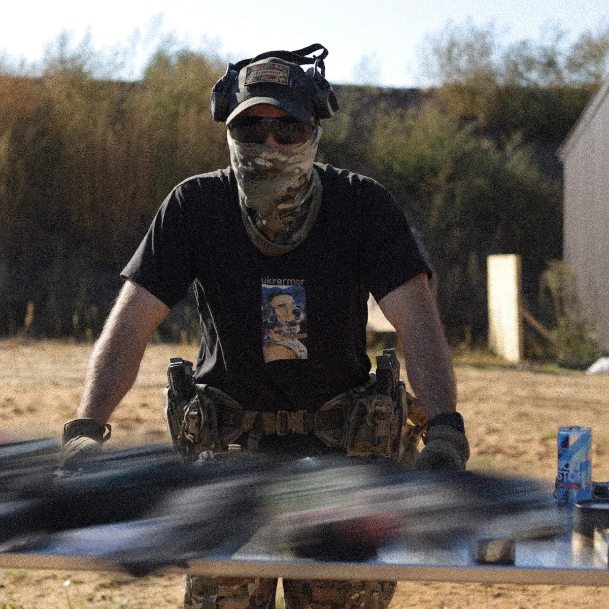 Футболка Basic Military T-Shirt. Battle Pup. Cotton/Elastane. Чорний 5