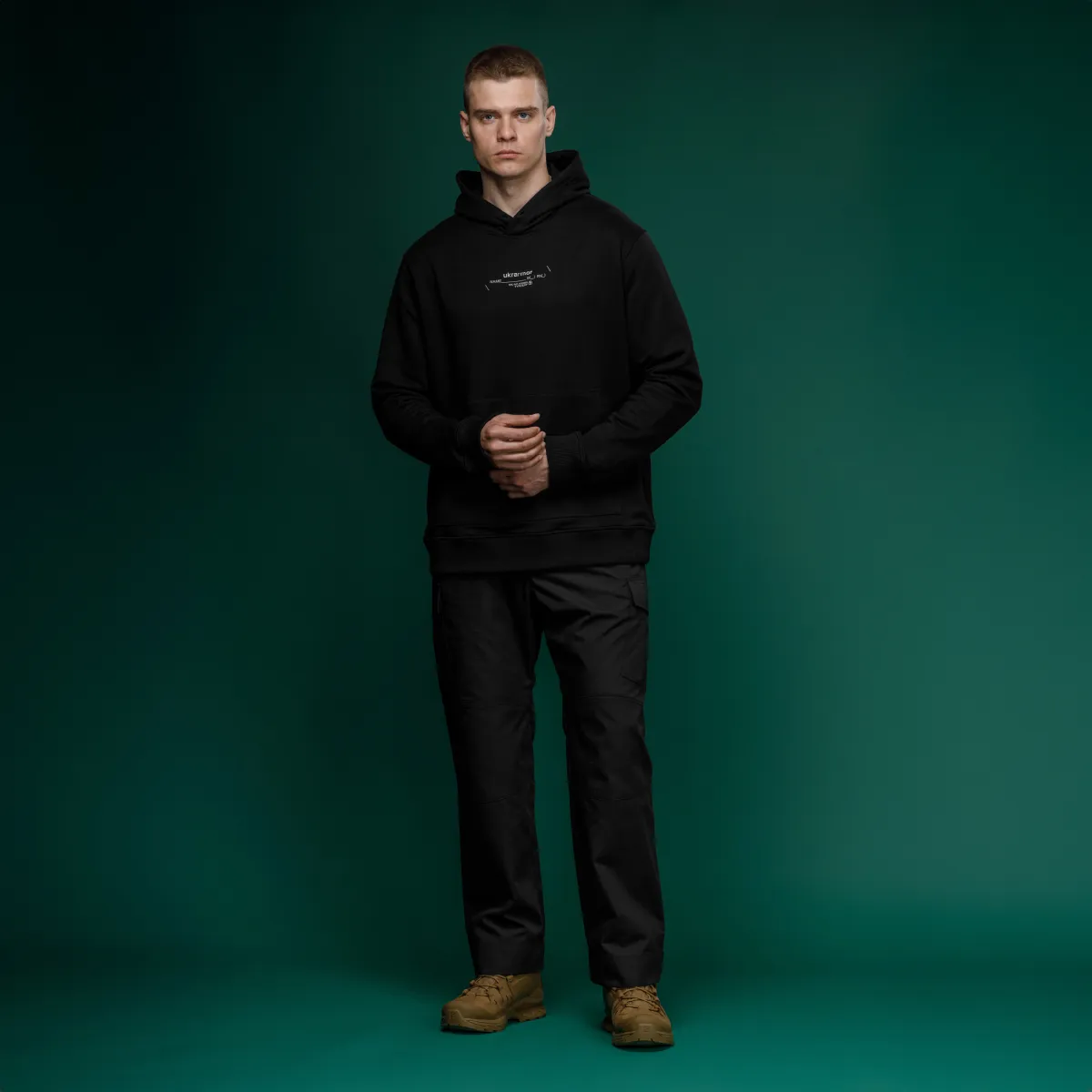 Худі M1 Mono колекція NAME. Cotton and polyester. Колір Чорний 6