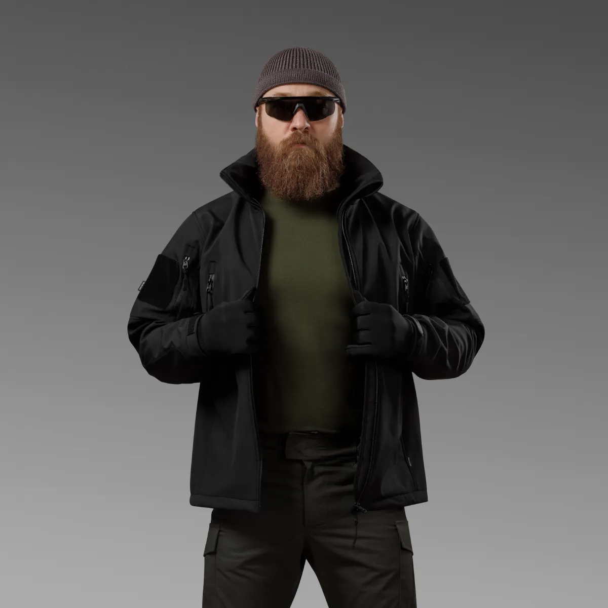 Куртка тактична Softshell Hawk Jacket. Захист від вітру та вологи.  Чорний 10