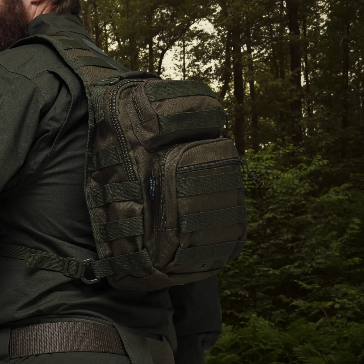 Рюкзак однолямковий Mil-Tec “One strap assault pack”. Олива. 8