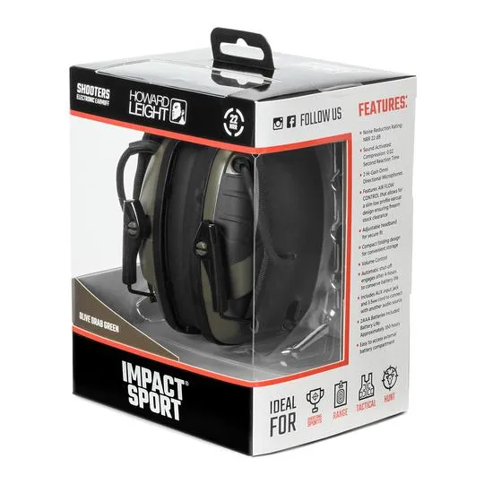 Активні навушники Howard Leight Impact Sport. Колір Olive / Олива 4
