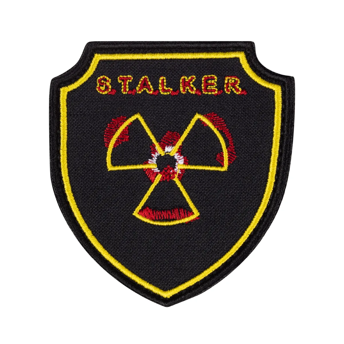 Шеврон (нашивка) S.T.A.L.K.E.R., 8.5х8 см. Оранжево-черный