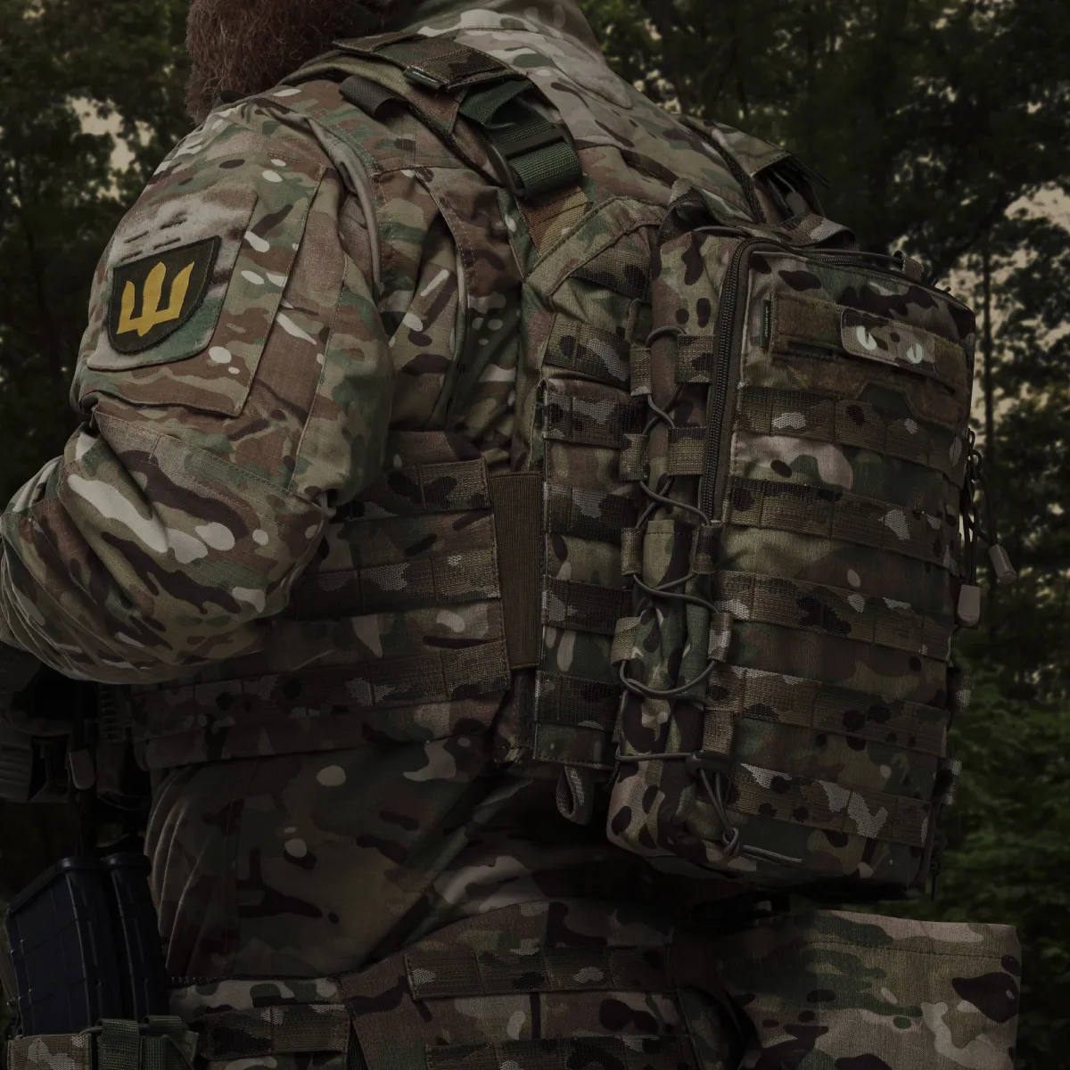 Тактичний рюкзак на 10 л. Кріплення Molle. Cordura 1000D. Мультикам 3