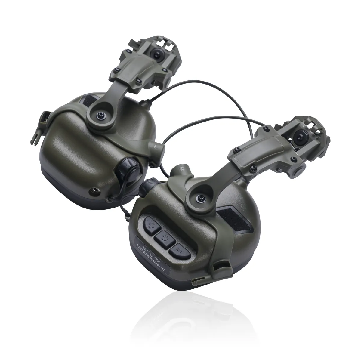 Кріплення адаптер для активних навушників на шолом. Олива 2