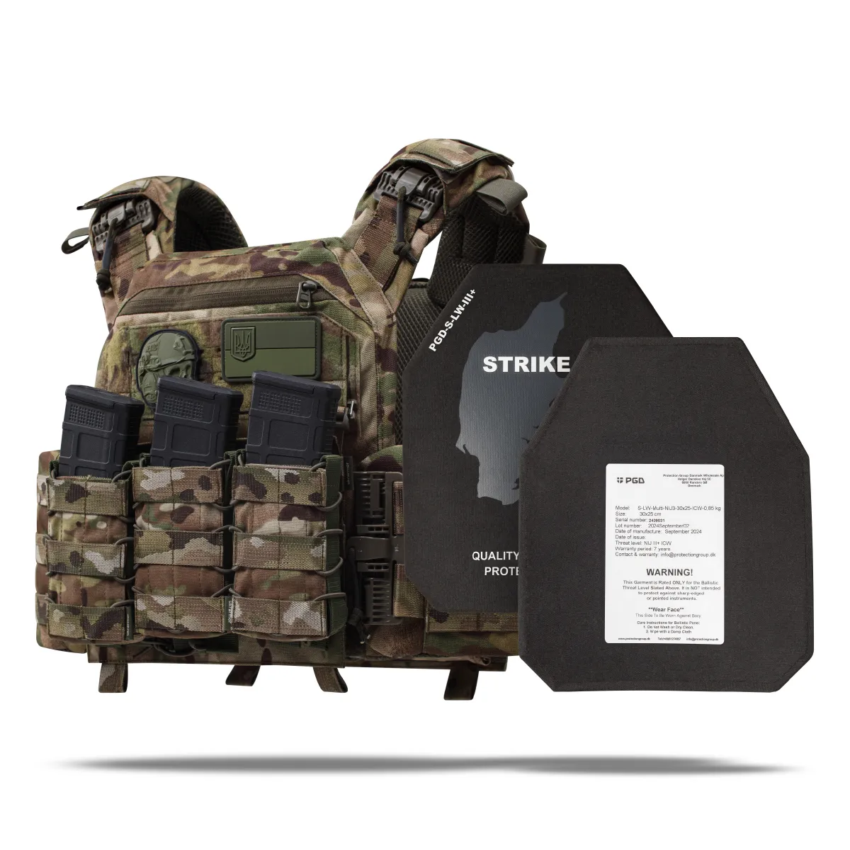 Бронежилет 3 рівня NIJ (PRO). Вага 2.2 кг. Поліетиленові плити PGD-S-LW-ICW+ SAPI 0.85 кг. Мультикам