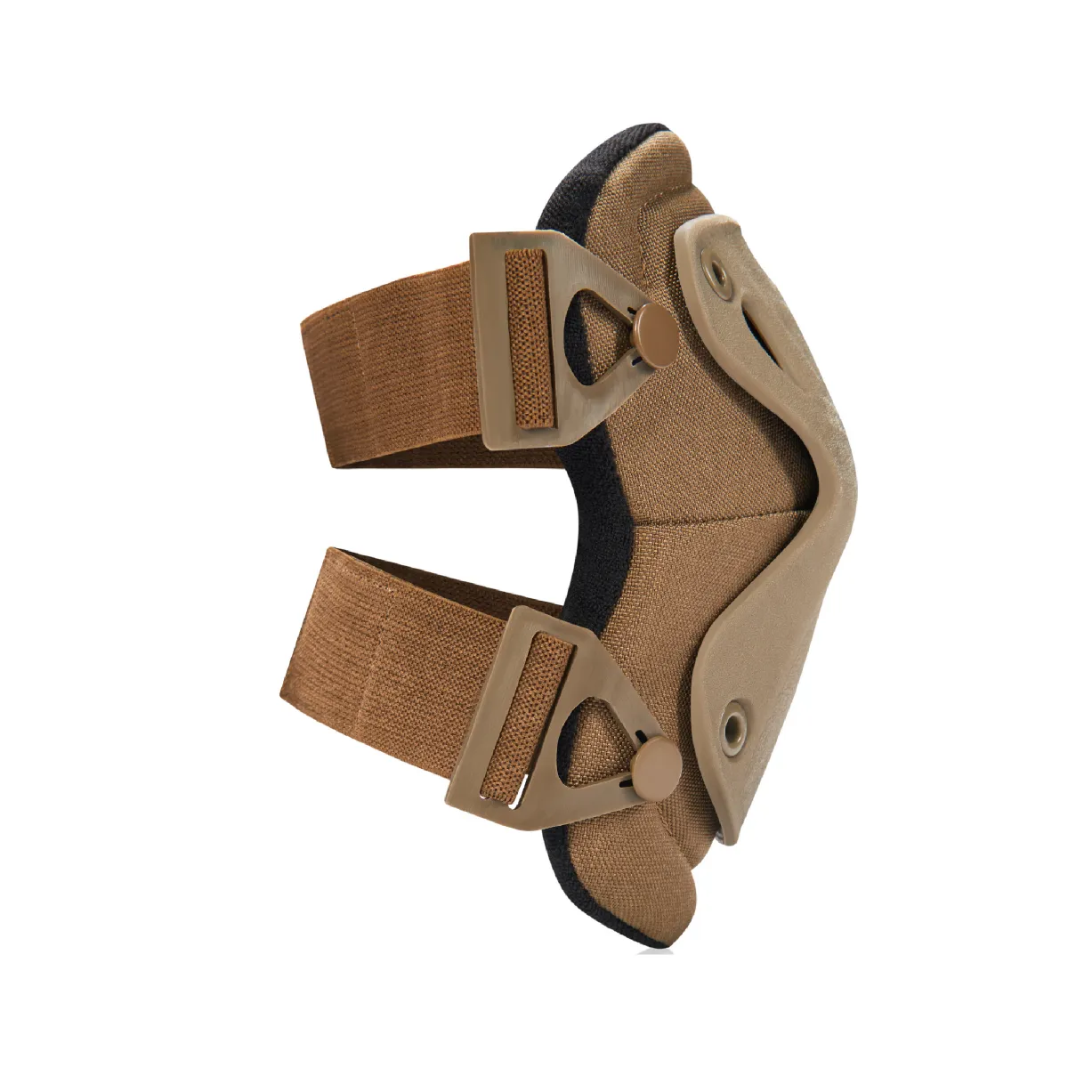 Наколінники тактичні Defcon 5. Еластичний пластик, анатомічно вигнуті. Койот 2