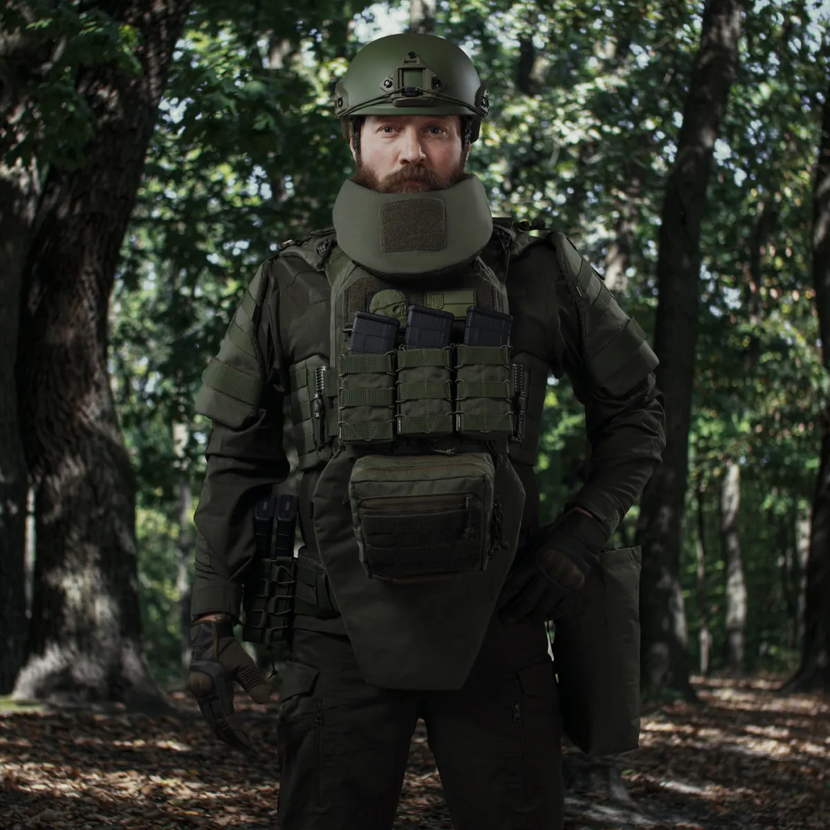 Сумка-напашник PRO. Розмір L (16х22 см). Матеріал Cordura 1000. Олива 4