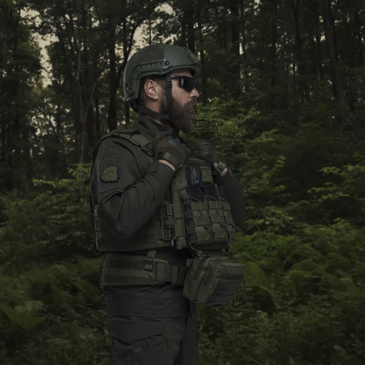 Сумка-напашник PRO 1-го класу захисту. Розмір L (16х22 см). Матеріал Cordura 1000. Олива 7