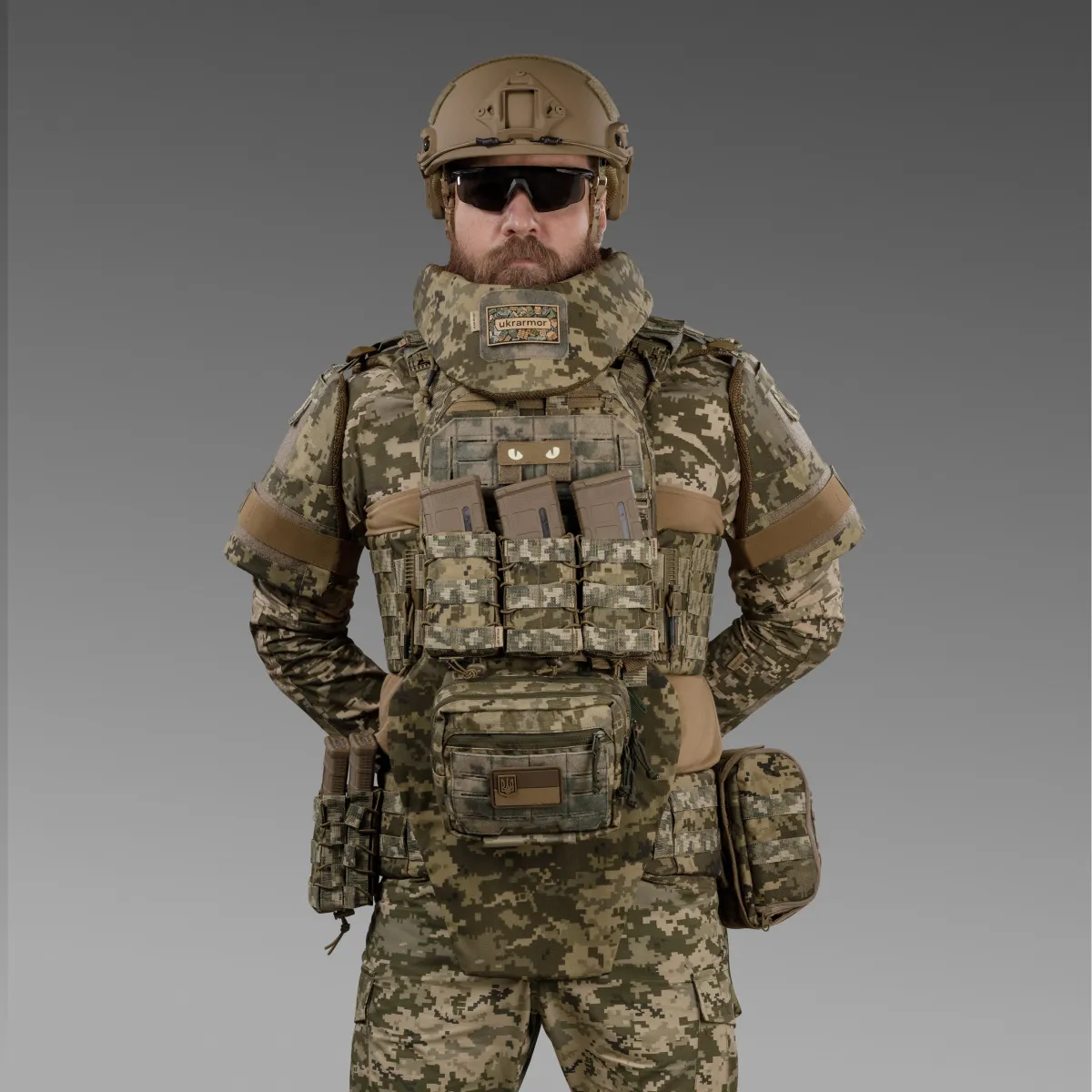 Плечовий захист з балістичними пакетами 1-го класу. STANAG 2920. Піксель (мм-14) 3