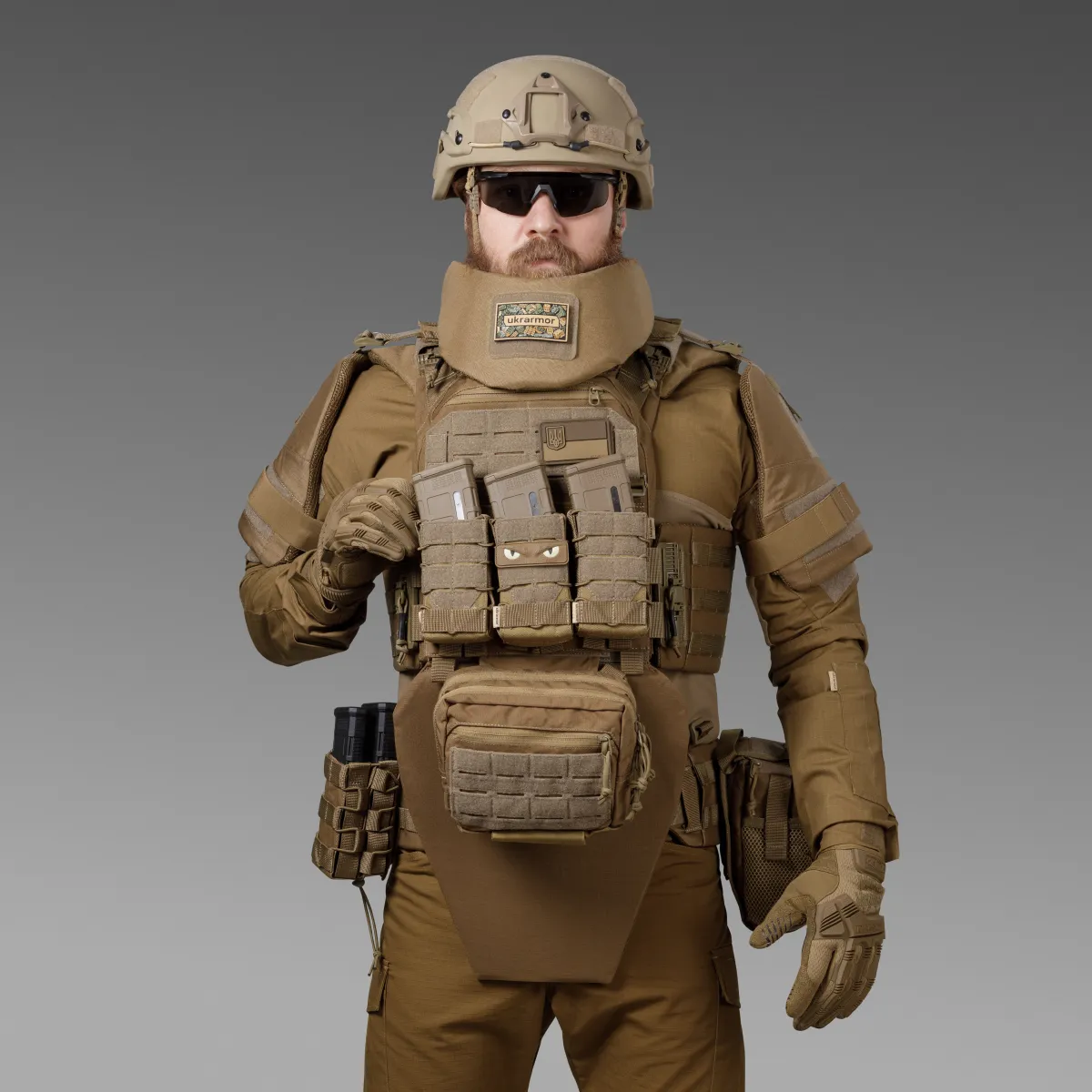 Плечовий захист з балістичними пакетами 2-го класу. STANAG 2920. Койот 3