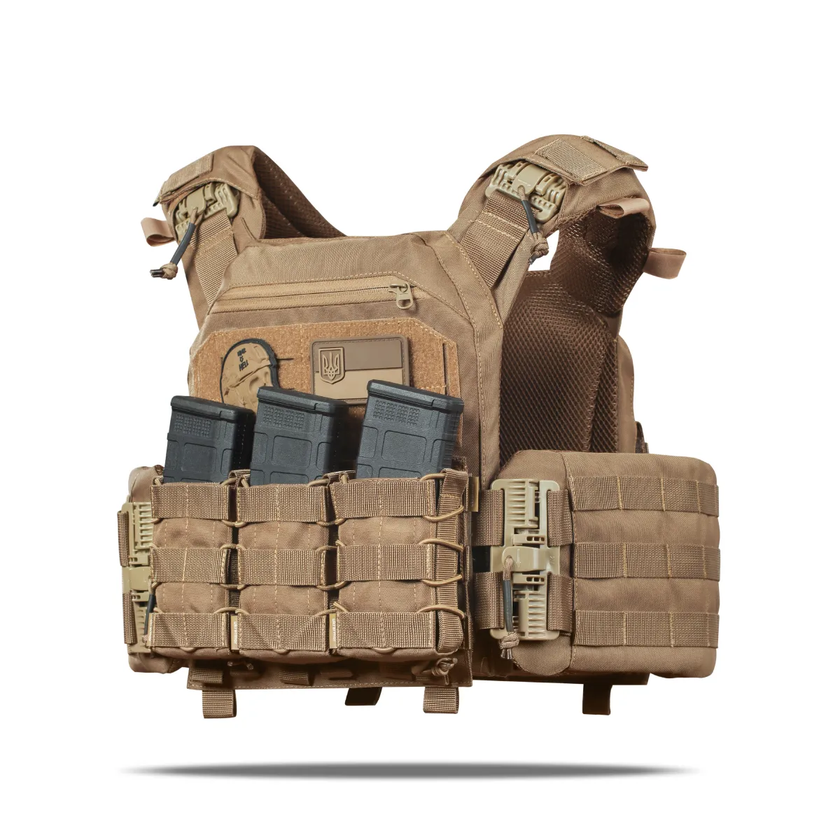 Бронежилет 3-го класу (PRO). Вага 3.8 кг. Поліетиленові плити 1.6 кг. Койот 4