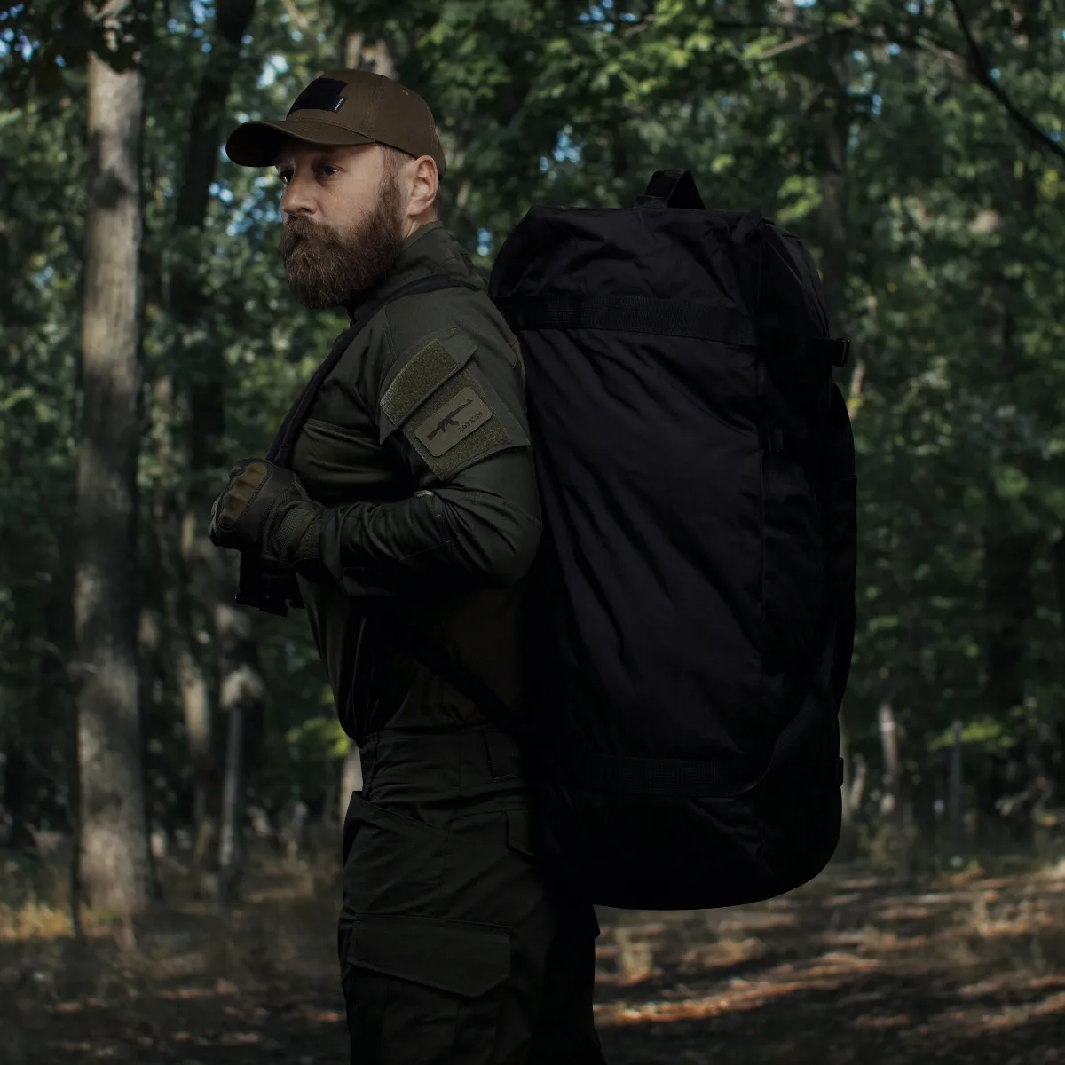 Тактична сумка баул на 100 л. Cordura 500D. Водостійка. Чорна 7