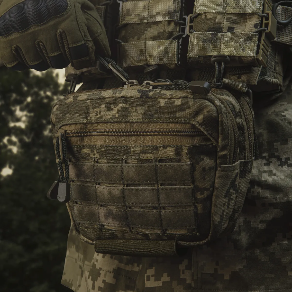 Сумка-напашник PRO. Розмір L (16х22 см). Матеріал Cordura 1000. Піксель (мм-14) 4