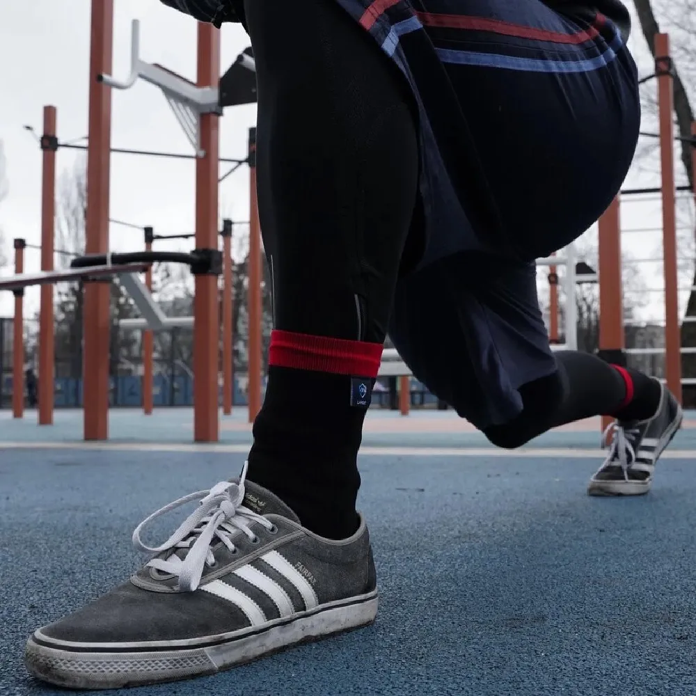 Водонепроникні шкарпетки Dexshell Running Lite Socks. Червоні смужки 7