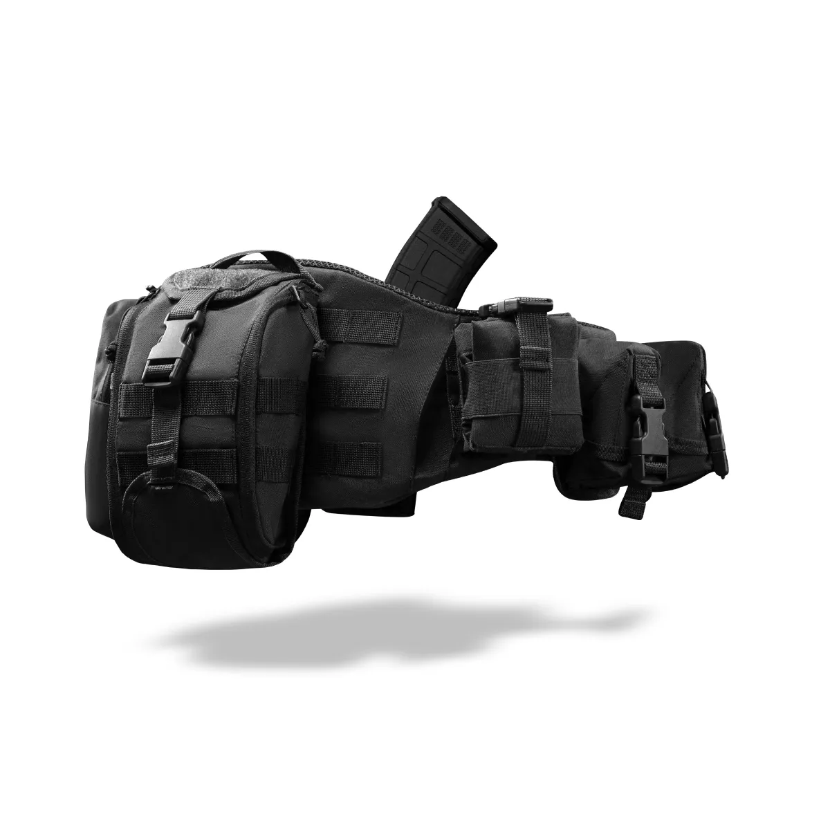 Комплект Modular Battle Belt L/XL 2-го класу захисту. Тактичний пояс з обвісами. Чорний 11