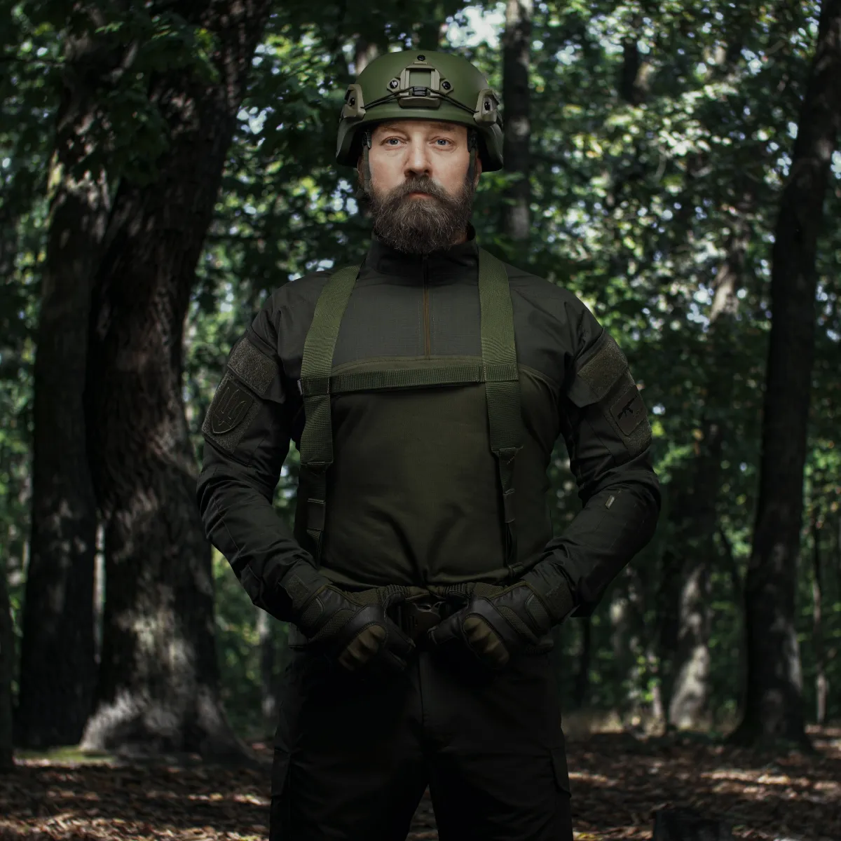 Плечові ремені для тактичного пояса. Кріплення Molle. Олива 2