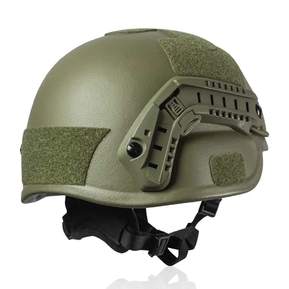 Шолом Mich 2000 з НВМПЕ Ops Core олива. Рівень захисту NIJ IIIA 3
