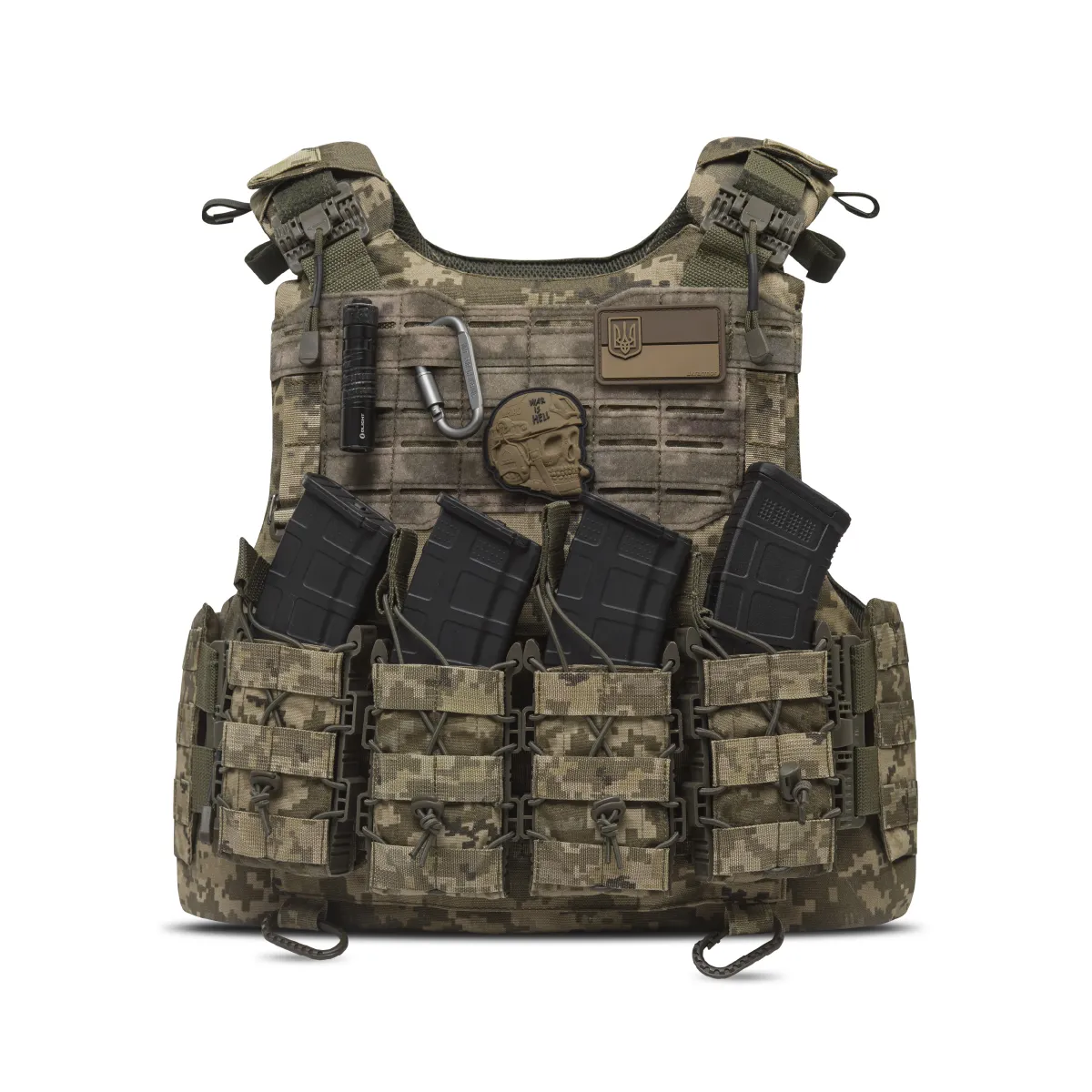 Бойовий бронежилет IBV-2 (Stanag 2920). Вага 3.7 кг. Збільшена площа захисту. Піксель (мм-14).  S/M 8