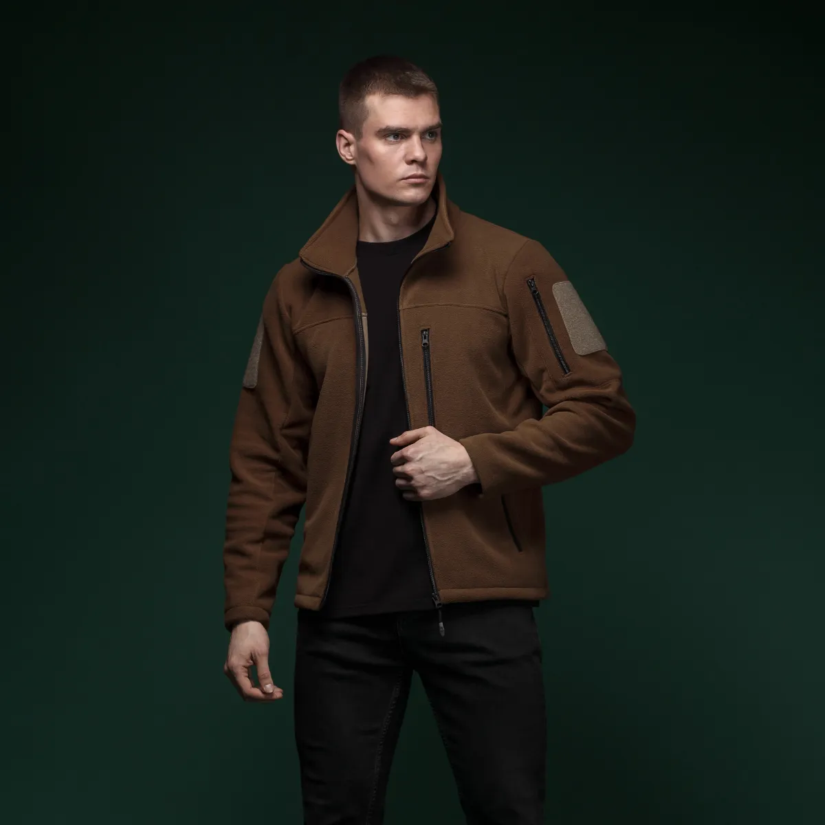 Флісова кофта Ukrarmor Patrol Pullover Fleece Coyote. Polyester, windproof 2