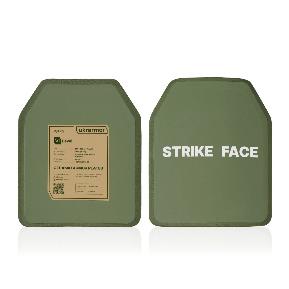 Керамічна плита 6 класу захисту (С.А.P.) Вага 2.8 кг. Розмір M (25х30 см) 4