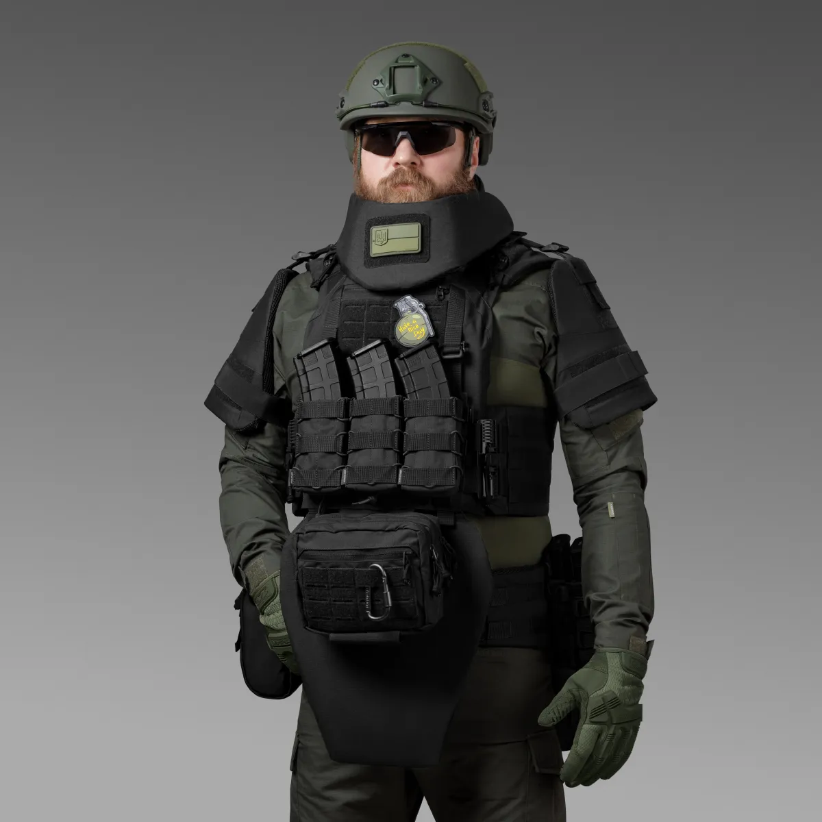 Плечовий захист з балістичними пакетами 2-го класу. STANAG 2920. Чорний 7