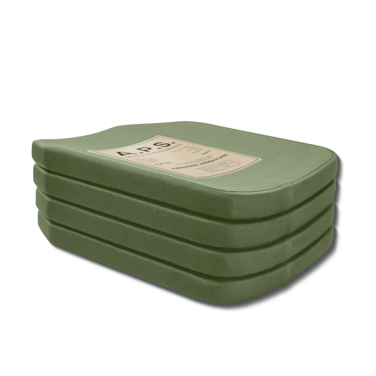 Плиты керамика 6 класс защиты (комплект). Вес 4.8 кг. Размер M (25х30 см.) A.P.S. Олива 6