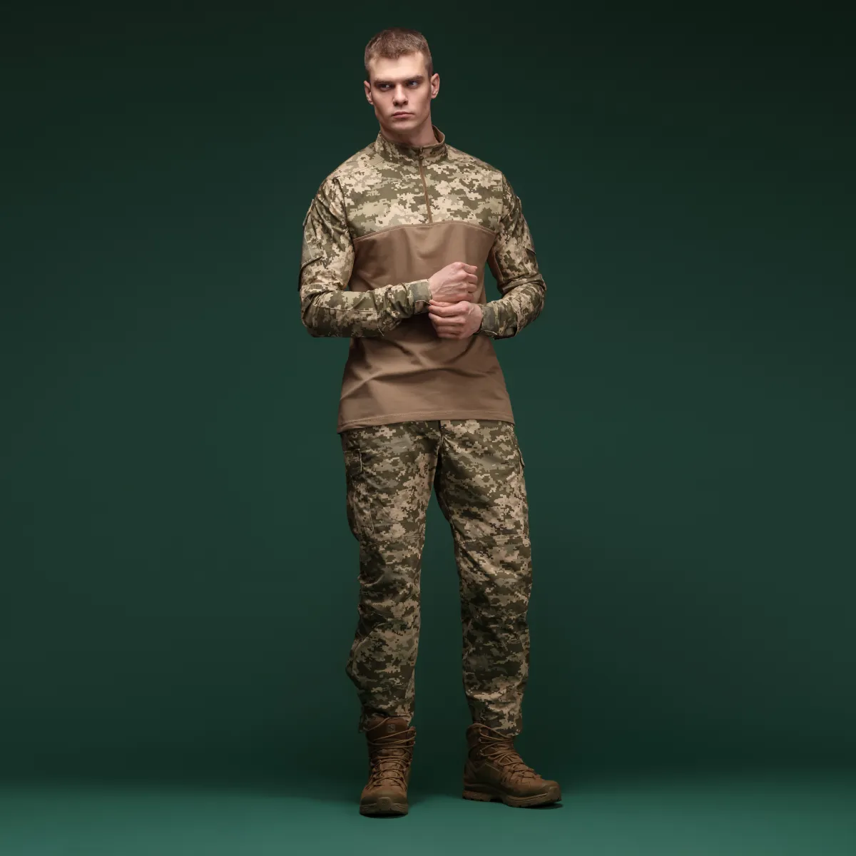 Тактична сорочка Core Combat Shirt, довгий рукав, комбіновані матеріали. Піксель (мм-14) 7