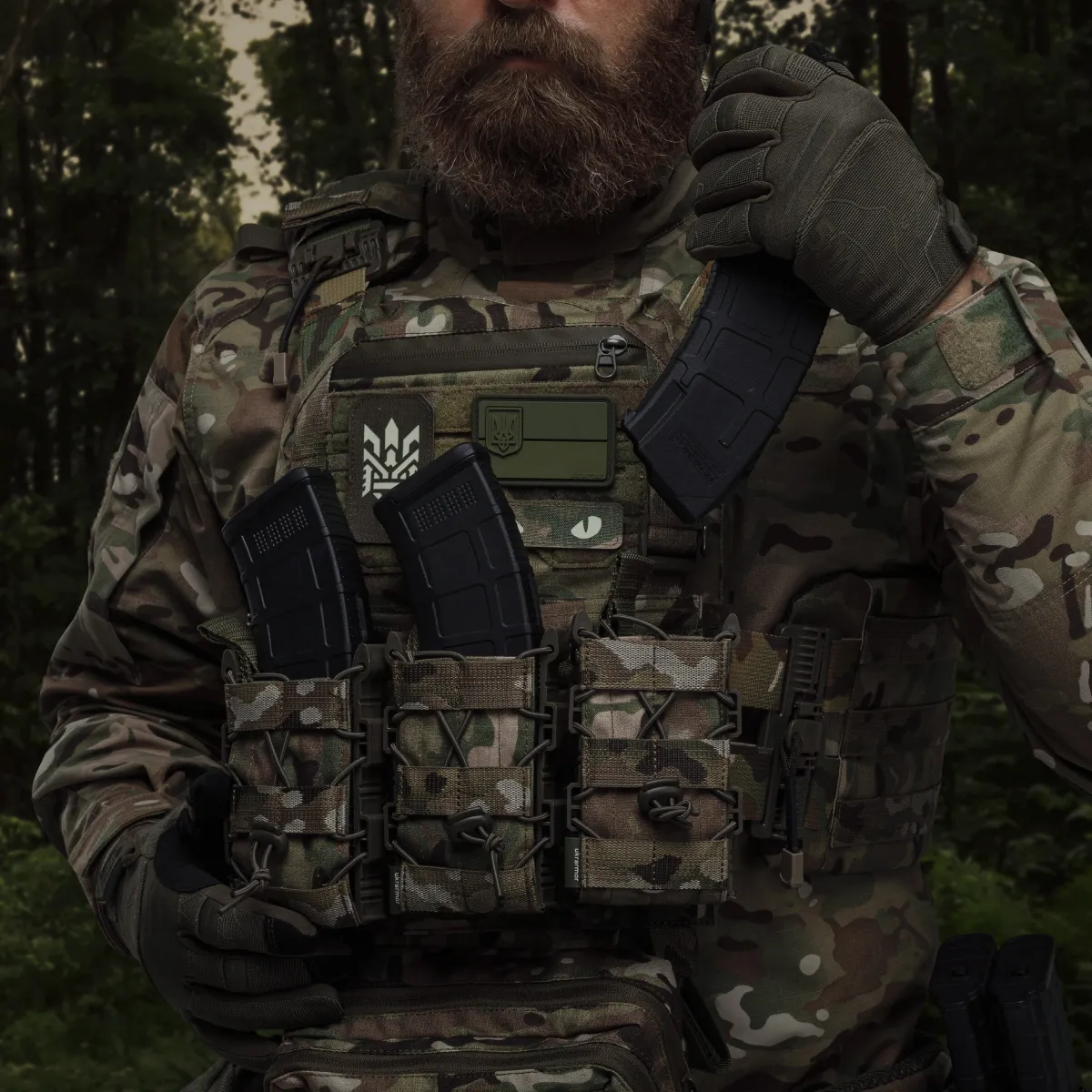 Підсумок одинарний пластиковий для магазину АК/AR. Мультикам 6