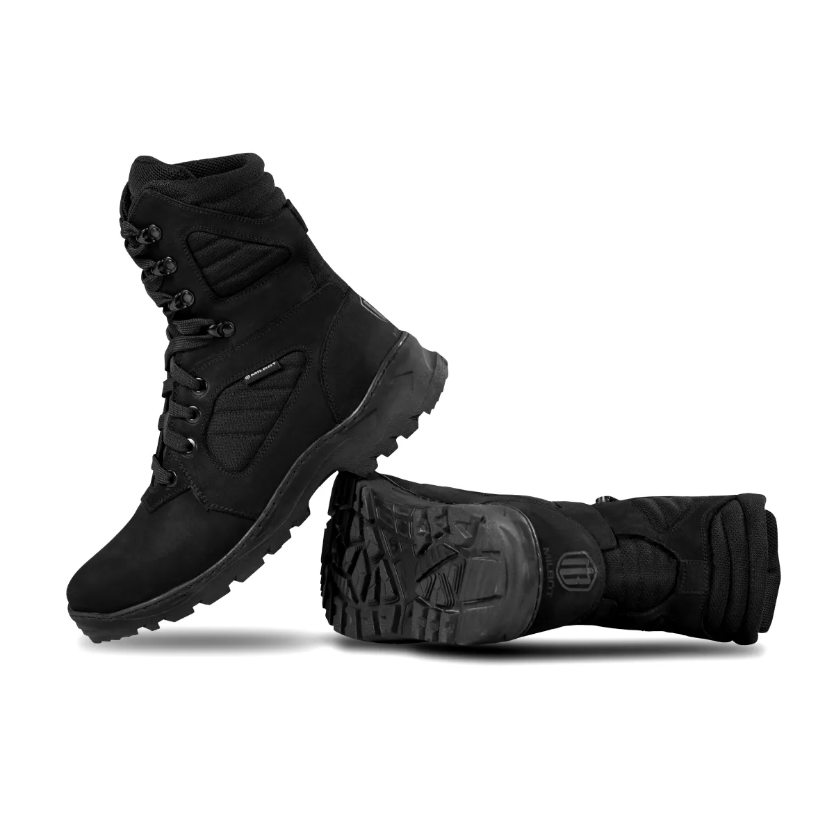 Тактичне взуття Milbot Conquest з мембраною Gore-Tex®. Нубук. Чорні 3