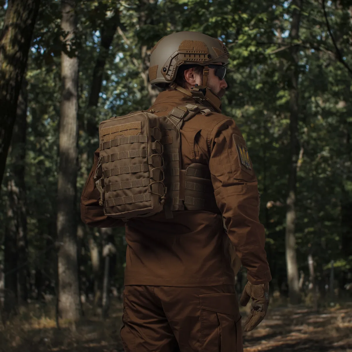 Тактичний рюкзак на 10 л. Кріплення Molle. Cordura 1000D. Койот 3